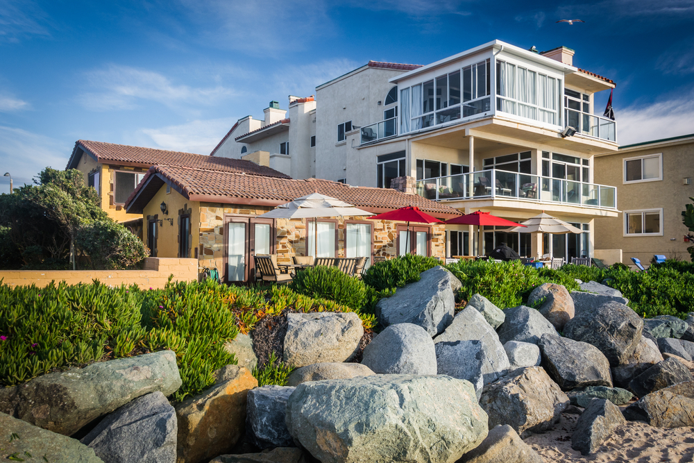 Beachfront homes in Imperial Beach, California.
